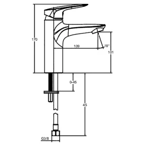 Смеситель Jacob Delafon Elite для раковины E32908-CP